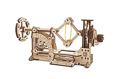 UGEARS Stem Kit de Modelo de Tacómetro – Puzzles de Madera 3D para Adultos, Adolescentes y Niños – Kit de Ciencia Mecánica DIY para Autoensamblaje – Puzzles 3D Educativos e Ingeniería con App 8+