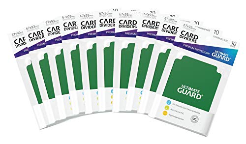Ultimate Guard Card Dividers Tarjetas Separadoras para Cartas Tamaño Estándar Verde (10)