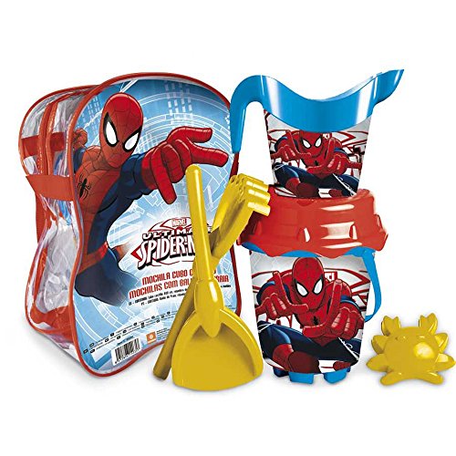 Ultimate Spiderman - Mochila cubo castillo, juguete para playa (Mondo Toys 28266)