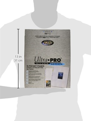 Ultra Pro-E-81442-E Hojas para Album de Cartas, Color Transparente, 1-Pack (UPR81442) + Pro-E-81398 Álbum para Cartas, Color Azul, Miscelanea (ALB3COLNV)