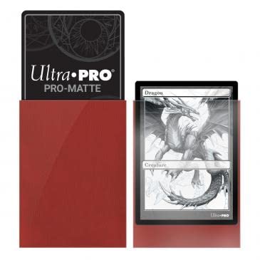Ultra Pro- Pro-Matte Red Standard Deck Protectors (100), Color Rot (84516)