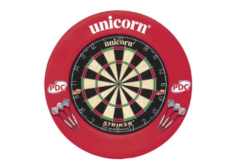 Unicorn Striker Surround - Diana de dardos, color negro/blanco/rojo/verde