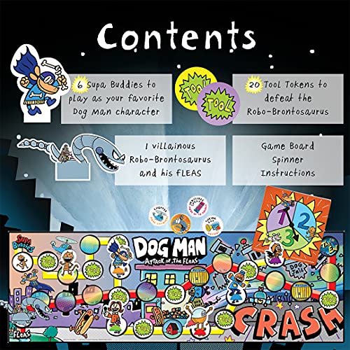 University Games Dog Man Attack of The Fleas Board Game | For 2-6 Players