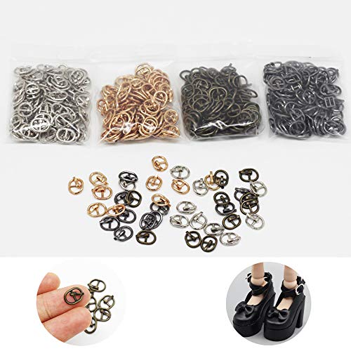 Uteruik BJD - Mini botón de metal con hebilla para zapatos de muñecas BJD para costura y patchwork, accesorios para zapatos, 20 piezas (#A)