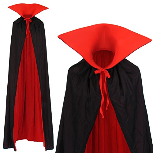 Vampiro Adultos Cuello Capa Manto Negro Rojo 170cm