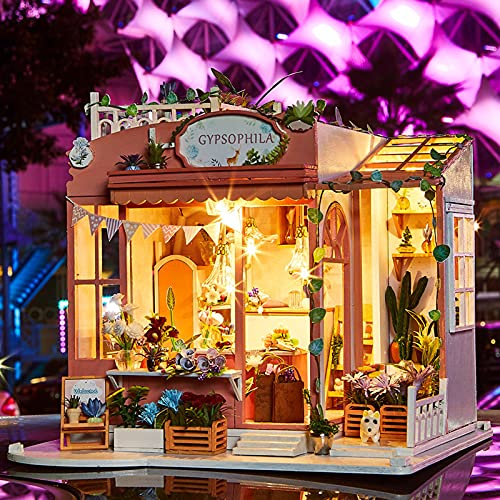 Venta loca Casa De Muñecas En Miniatura, Exquisita Casa De Muñecas En Miniatura De Montaje Para Decoración De Regalo De Juguetes