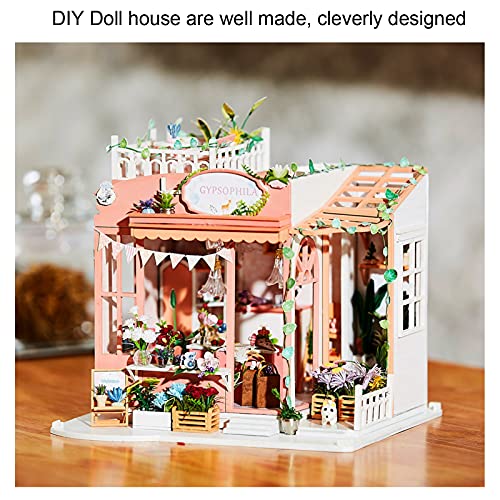 Venta loca Casa De Muñecas En Miniatura, Exquisita Casa De Muñecas En Miniatura De Montaje Para Decoración De Regalo De Juguetes