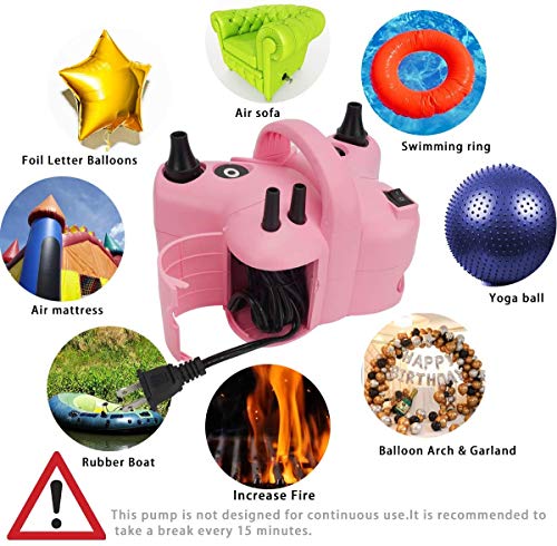 Voniry Bomba eléctrica para globos, multiusos, ligera y portátil, para inflar globos, camas hinchables, camas flotantes, piscinas, etc.