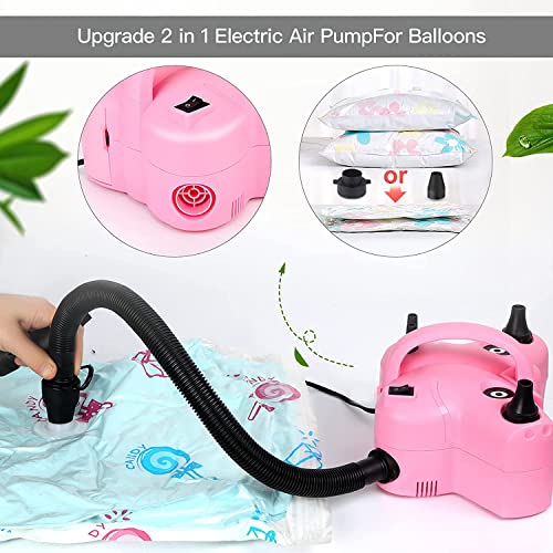 Voniry Bomba eléctrica para globos, multiusos, ligera y portátil, para inflar globos, camas hinchables, camas flotantes, piscinas, etc.