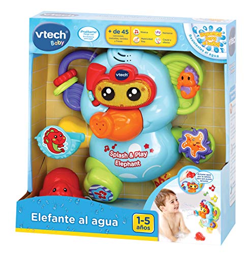 VTech-123-515322 Elefante al Agua bebé, Juguete para baño, Color (3480-515322)