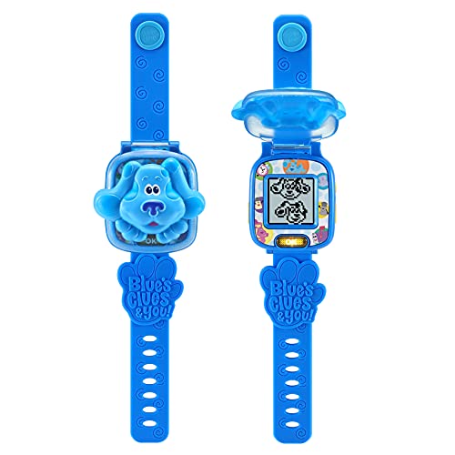 VTech-123-611722 Blues Clues VTech-¡Las Pistas de Blue y tú Reloj de aprendizaje, juguete educativo para niños +3 años, voces originales de la serie, color azul, versión ESP (3480-611722)
