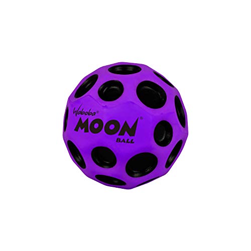 Waboba Moon Pelota de Goma para Interiores y Exteriores, Juego para Niños de Todas las Edades y Adultos, Juguete de Estimulación Sensorial - Morado (6.3cm)