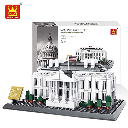 WANGE Casa Blanca de Washington. Modelo de Arquitectura para armar con bloques de construcción