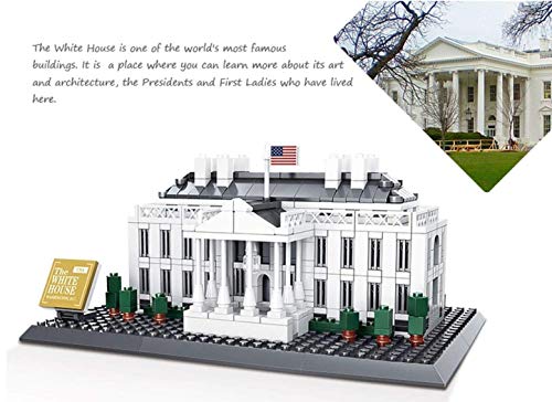 WANGE Casa Blanca de Washington. Modelo de Arquitectura para armar con bloques de construcción