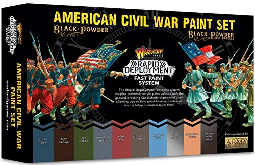 Warlord Games - 302614001 - Polvo negro - Despliegue rápido - Sistema de pintura rápida - Juego de pintura de la Guerra Civil Americana
