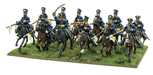 Warlord Games, Caballería prusiana Landwehr, miniaturas de guerra en polvo negro