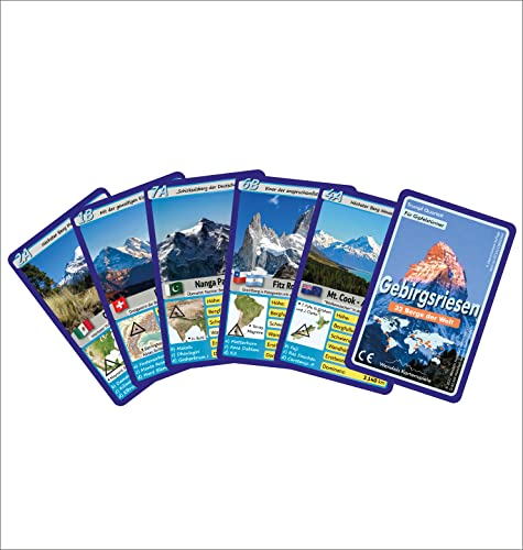 Wendels Kartenspiele Gigas de montaña: juego de cuarteto de montaña y trump, pequeño regalo para amigos al aire libre.