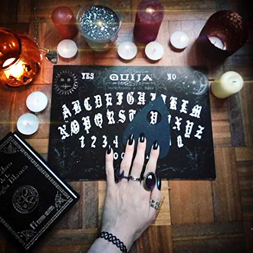 WICCSTAR Black Ouija Board Game with Planchette and Detailed Instruction