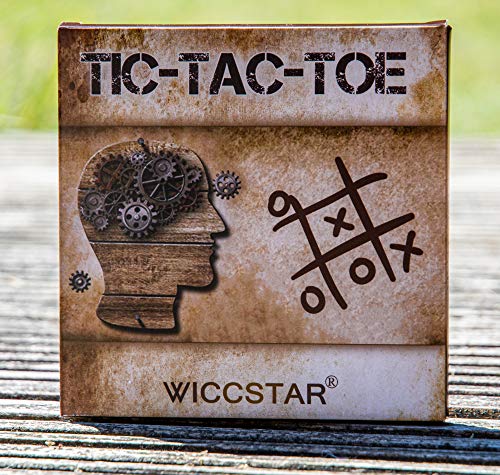 WICCSTAR Tic Tac Toe juego familiar para sala de estar y mesa de café. Noughts and Crosses XOXO