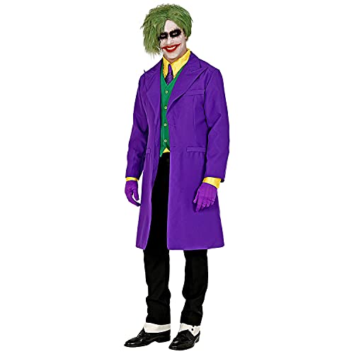 WIDMANN 48483 48483 - Disfraz de payaso Evil con chaleco, joker, terror, malo, fiesta temática, Halloween, hombre, multicolor, L