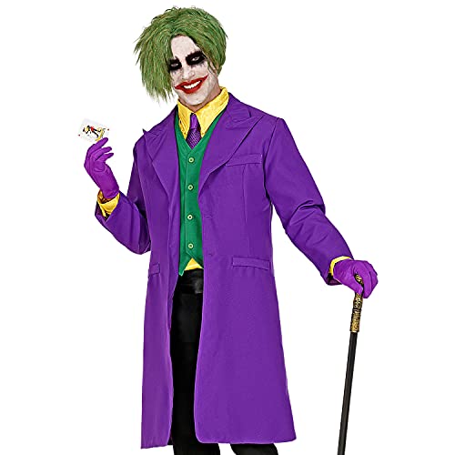 WIDMANN 48483 48483 - Disfraz de payaso Evil con chaleco, joker, terror, malo, fiesta temática, Halloween, hombre, multicolor, L