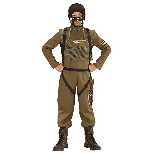 WIDMANN 49446 ? Disfraz para niños Special Forces de paracaidista, Mono, chaleco y capucha