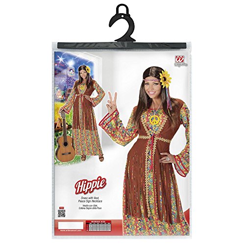 WIDMANN Disfraz de hippie para Mujer, Multicolor, XX-Large
