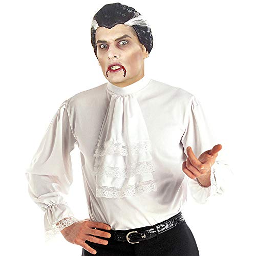 Widmann - Disfraz de Vampiro, camisa con jabot, mujer noble, cortesanos, carnaval, fiesta temática