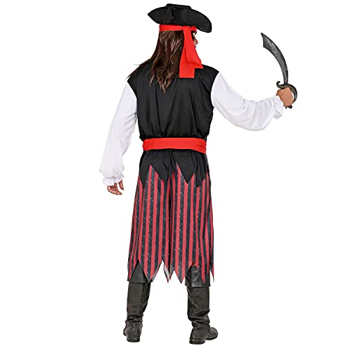 WIDMANN Widmann-53139 Disfraz Caribe, camisa con chaleco, pantalones, cinturón, cinta para la cabeza, sombrero, pirata, fiesta temática, carnaval, multicolor, xxx-large (53139)