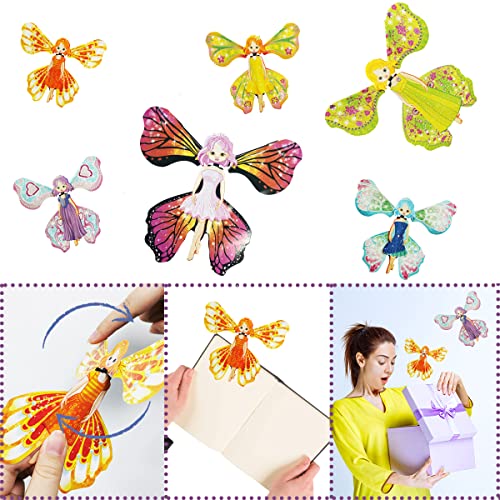 WILDPARTY Hada Voladora Mariposas Voladoras 12PCS Mariposas Magic 6 Colores Hadas Voladoras Mariposas Magicas Voladoras Magic Flying Butterfly