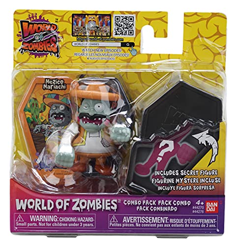 World of Zombies Zombies-44276 Pack de Dos Mezico Mariachi y Figura Sorpresa (Bandai 44276), Multicolor