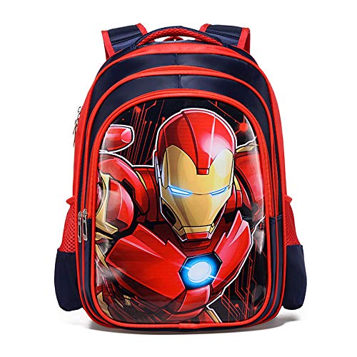 Xicks Mochila estudiantil American Captain Iron Man 1er to 4º grado mochila estudiantil, tamaño: 42 cm x 30 cm x 18 cm