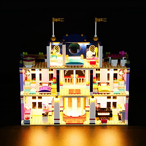 YBLOC Kit De Iluminación LED para Lego 41684 Friends Heartlake City Grand Hotel Kit De Construcción, Espectáculo De Luces Compatible con Lego 41684 (No Incluye El Juego Lego)