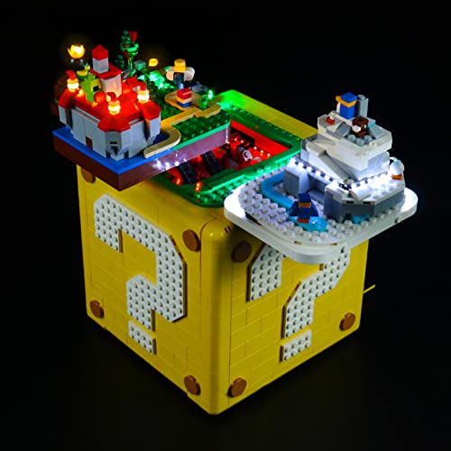 YBLOC Kit De Iluminación LED para Lego 71395 Super Mario 64 Question Mark Block, Espectáculo De Luces Compatible con Lego 71395 (No Incluye El Juego Lego)
