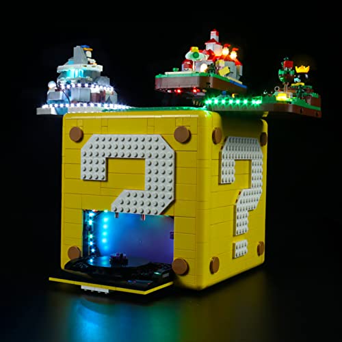 YBLOC Kit De Iluminación LED para Lego 71395 Super Mario 64 Question Mark Block, Espectáculo De Luces Compatible con Lego 71395 (No Incluye El Juego Lego)