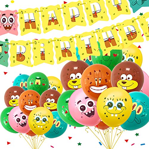 Yisscen decoración de fiesta de globos, juego de globos, suministros de fiesta de cumpleaños, globos de cumpleaños, para niños Baby Shower decoraciones de fiesta de cumpleaños