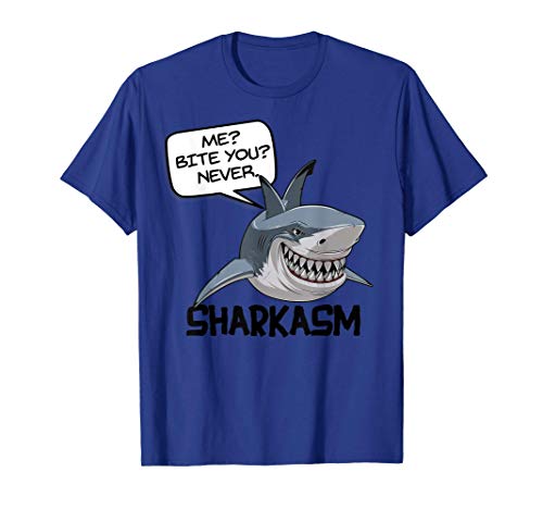 ¿YO? ¿MORDERTE? NUNCA. Tiburones Sarcasmo Sharkasm Meme Camiseta