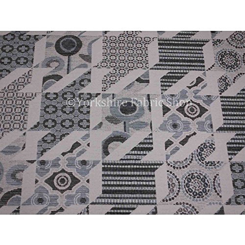 Yorkshire Fabric Shop Nuevo One Apagado con Textura geométrico Diferentes diseños Patchwork Blanco Color Tapicería Cortinas Tela Código 907