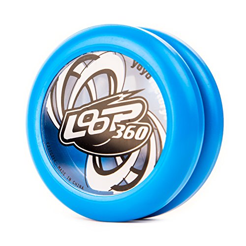 YoyoFactory Loop 360 Yo-Yo - Azul (Genial para Principiantes, Juego Yoyo Moderno, Rodamiento de Bolas de Metal, Cuerda e Instrucciones Incluidas)