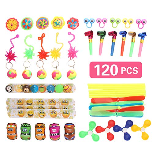 yuechen Surtido de 120 Juguetes para Rellenar piñatas y Bolsas de Regalo de Fiestas de cumpleaños Infantiles o para el Colegio