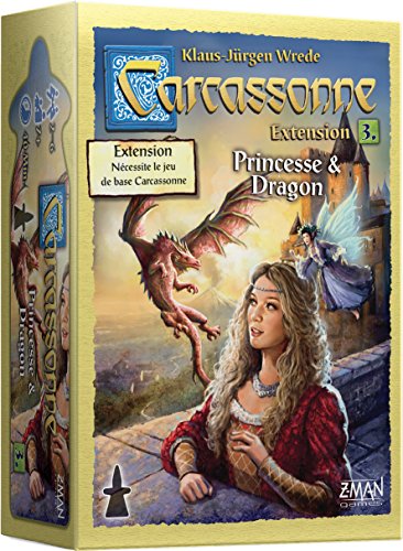 Z-Man Games | Carcassonne - Extensión 3 Princesas & Dragon | Juego de Mesa | a Partir de 7 años | 2 a 6 Jugadores | 40 Minutos