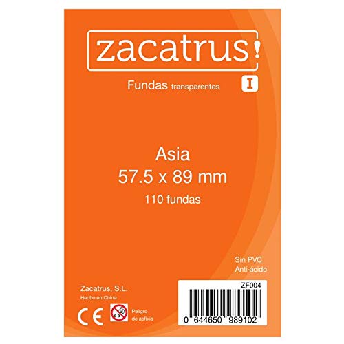 Zacatrus! 110 Fundas Transparentes Asia 57.5 X 89 MM