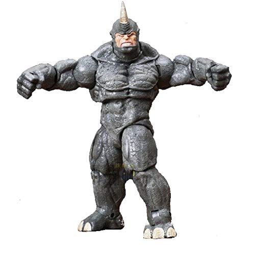 ZHAOHUIYING Personaje De Marvel Spider-Man Rhino Hombre Estatua Animado De La Historieta Modelo Colección Decoración 20CM