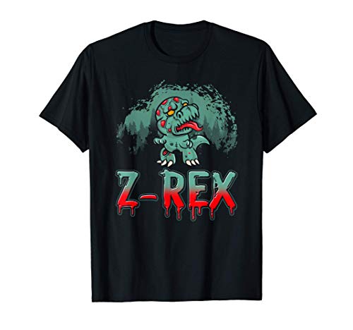 Zombi T Rex Dinosaurio Z Rex Halloween Camiseta