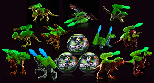 ZURU 5 SURPRISE- Dino Strike Series 2 Brilla en la Oscuridad, Color Paquete Doble. (7781)