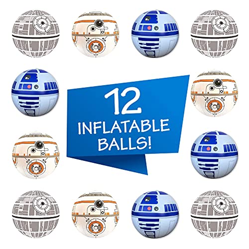 12 Bolas de Juego inflables Grandes – Bolas de 35,5 cm, Gran Regalo de cumpleaños, decoración de Fiestas, Juegos en Interiores y Exteriores