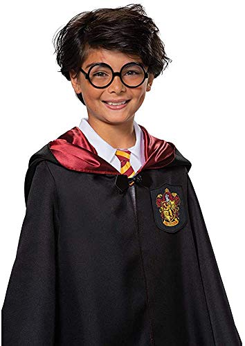 12 Gafas de Magos de Plástico Marco de Gafas Redondo para una Fiesta de Harry Potter (negro)