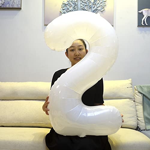 2 globos hinchables con el número 28, para 28 cumpleaños y 28 mujeres, color blanco