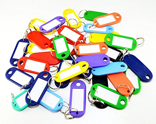 200 Assorted Colour Keyring Fob ID Tags
