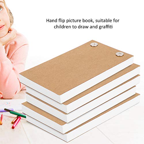 5 piezas de papel de libro abatible en blanco, papel de dibujo para kits de libro abatible, juego de tornillos separados para libros pintados a mano, herramientas de pintura para niños